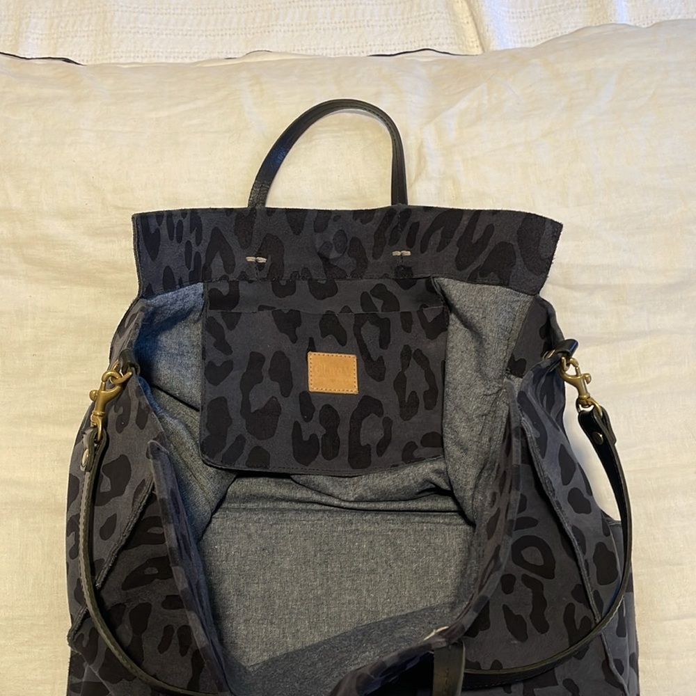 Clare V Simple Tote — Marine Pablo Cat Suede - Picture 6 of 6